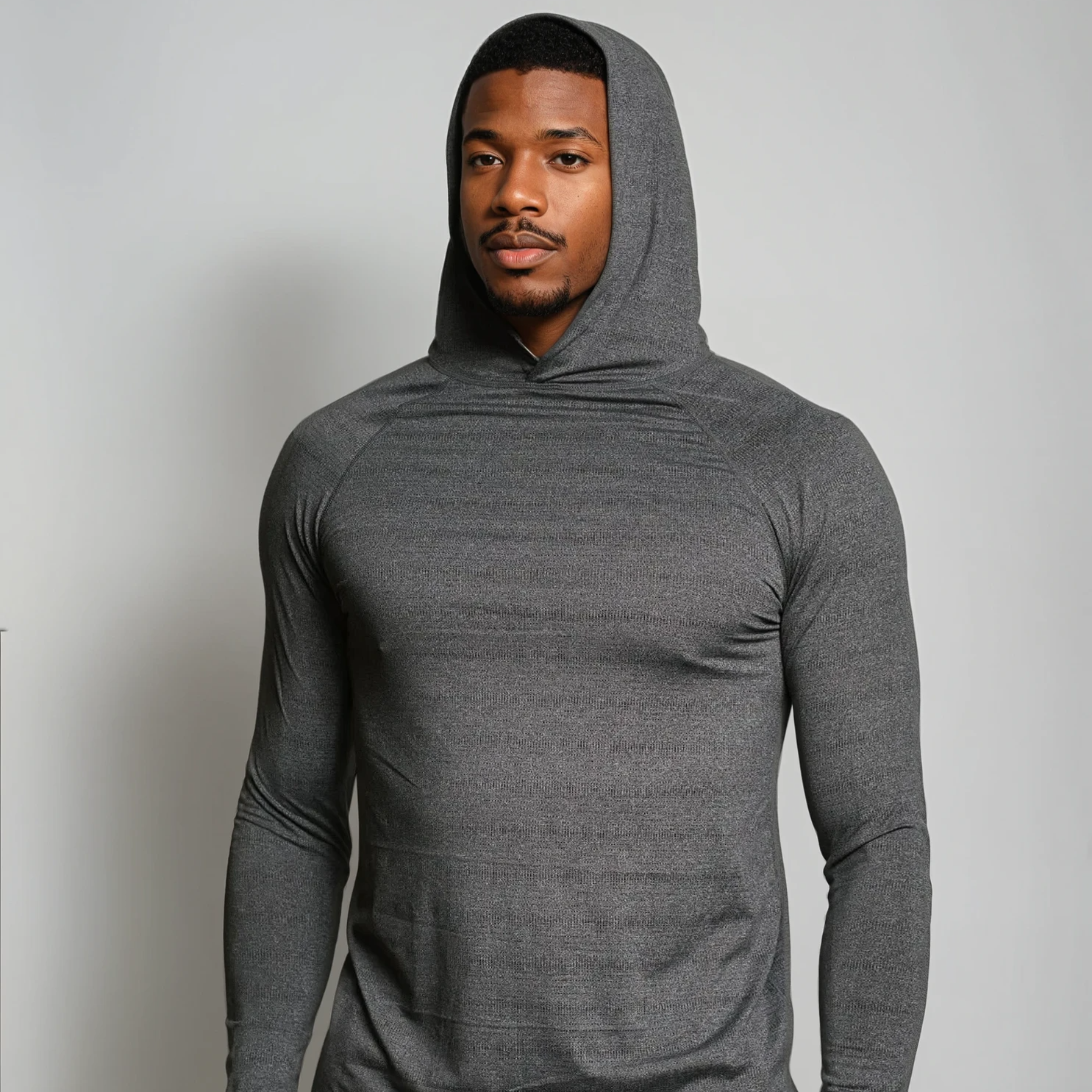 Tall men's lightweight hoodie in slate – soft, breathable, and perfect for layering